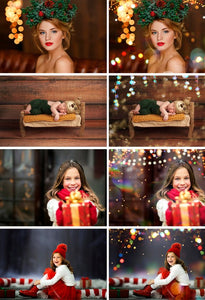 60 Christmas Bokeh Light Overlays, Digital Backdrop, Digital Background, Holiday Wedding Lights, Photoshop overlay, gold light, jpg file